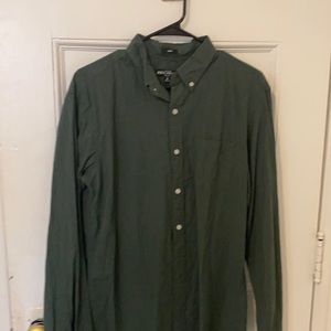 Green Button Down Shirt. J. Crew. In Great Condition. Size Medium.